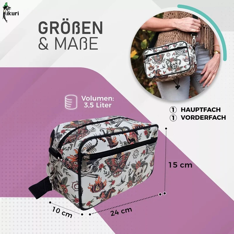 IKURI Lenkertasche Cowgirl – wasserdicht, Lenker & Schulter, handgefertigt