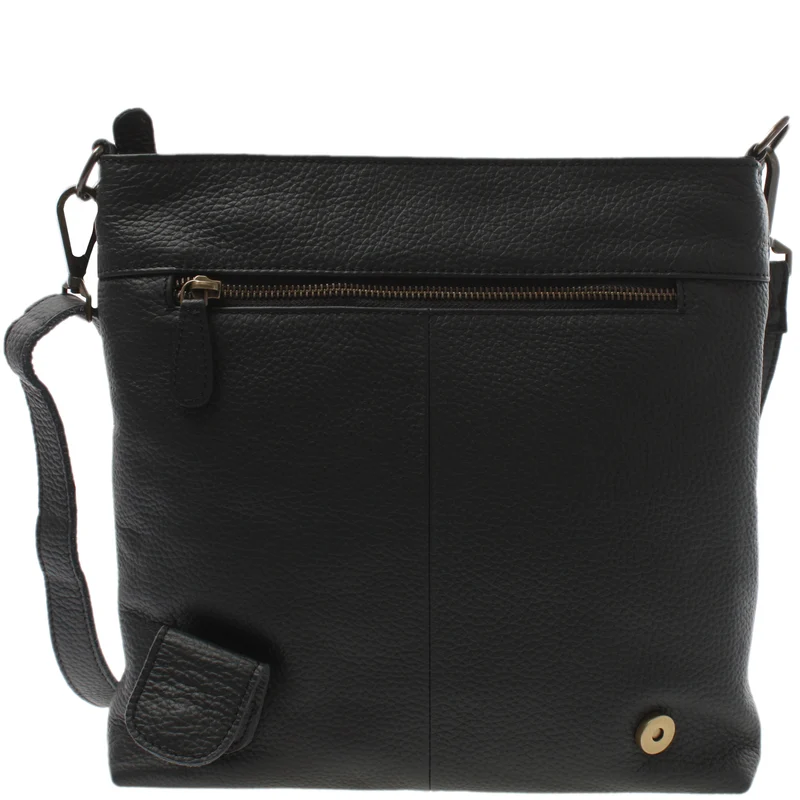 Umhängetasche Ledertasche Damen Schultertasche Leder schwarz LE3073