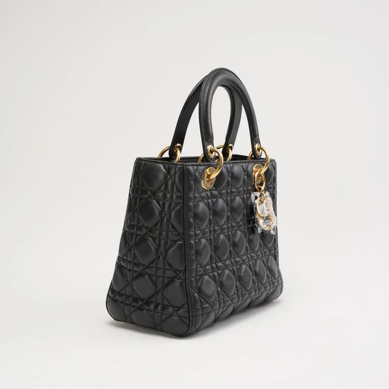 Dior Lady Medium Lamb Black 2015