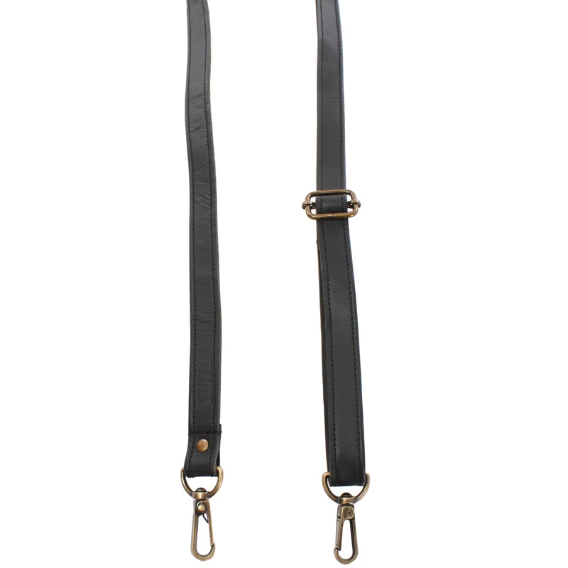 Trageriemen Leder schwarz schmal 150cm LEC-R4