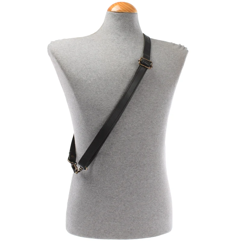 Trageriemen Leder schwarz schmal 150cm LEC-R4