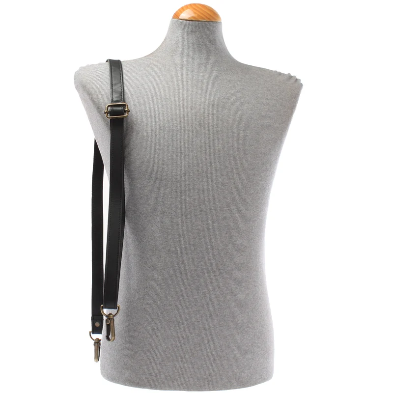 Trageriemen Leder schwarz schmal 150cm LEC-R4