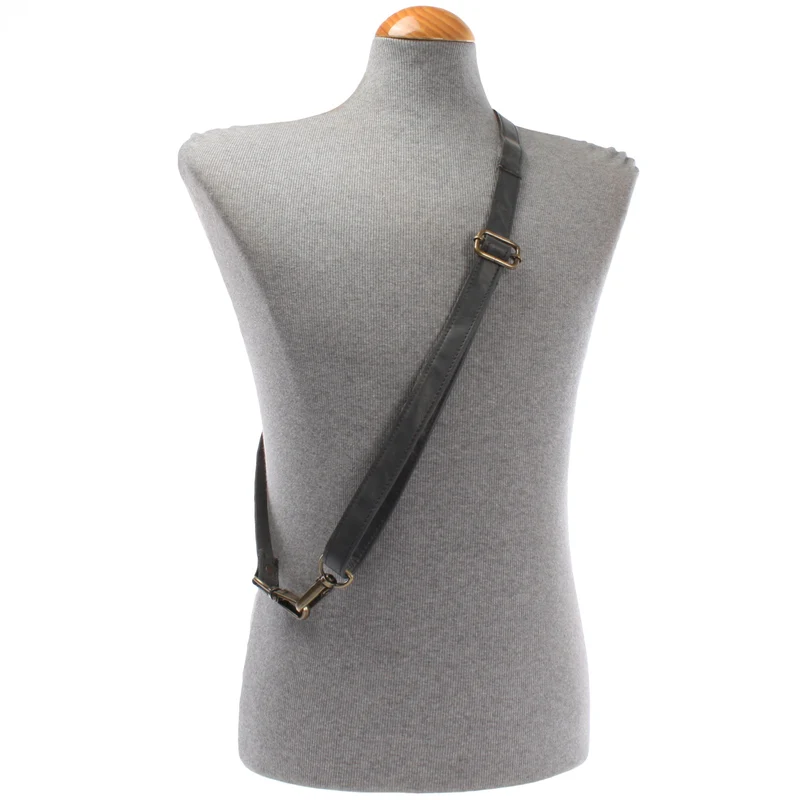 Trageriemen Leder grau schmal 150cm LEC-R4