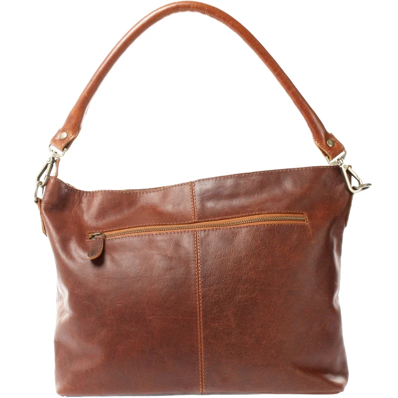 Schultertasche Umhängetasche Ledertasche Leder Damen braun LE0062