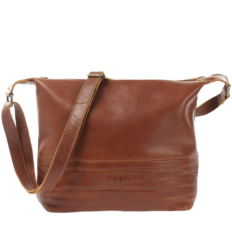 Umhängetasche Beuteltasche Ledertasche Damentasche Leder braun LE0064