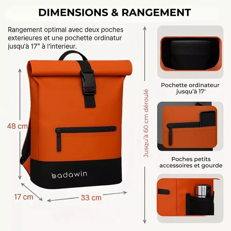 2-in-1 Fahrradrucksack Anna Orange