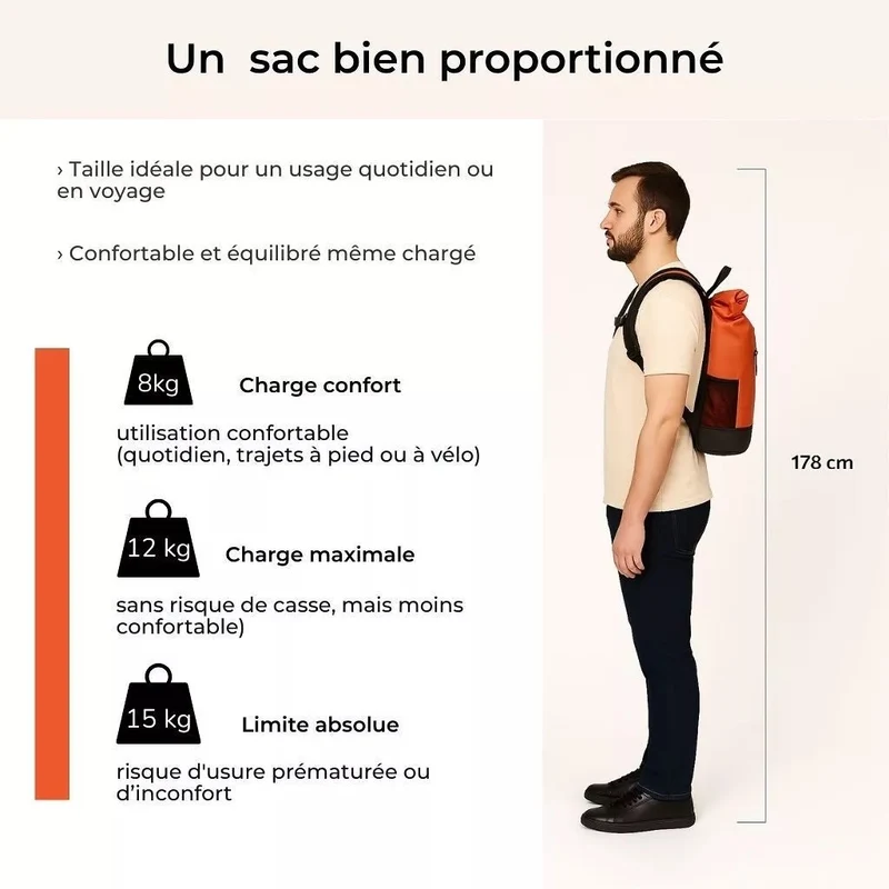 2-in-1 Fahrradrucksack Anna Orange