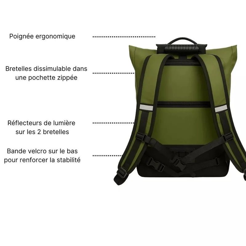 2-in-1 Fahrradrucksack Anna Grün