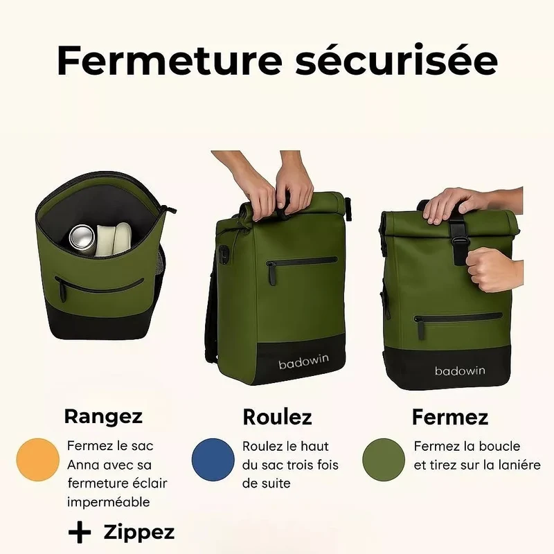 2-in-1 Fahrradrucksack Anna Grün