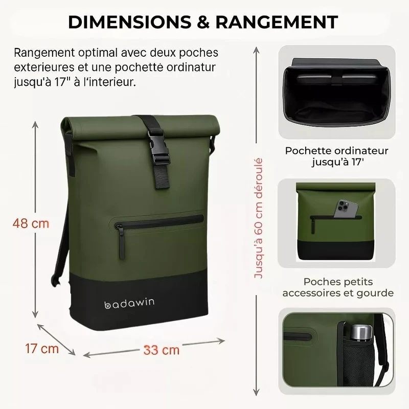2-in-1 Fahrradrucksack Anna Grün