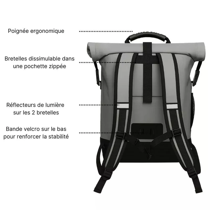 2-in-1 Fahrradrucksack Anna Grau