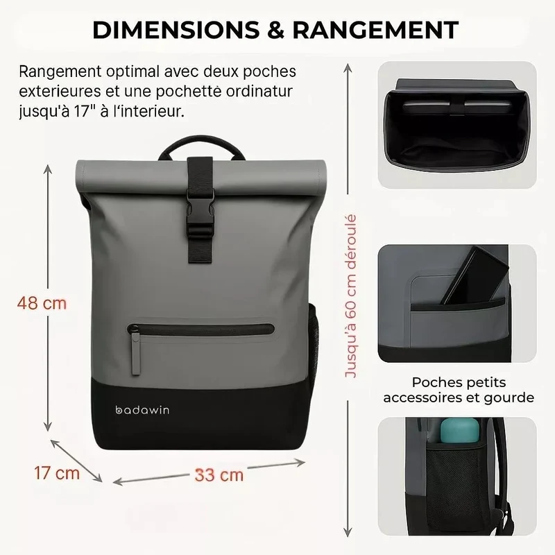 2-in-1 Fahrradrucksack Anna Grau