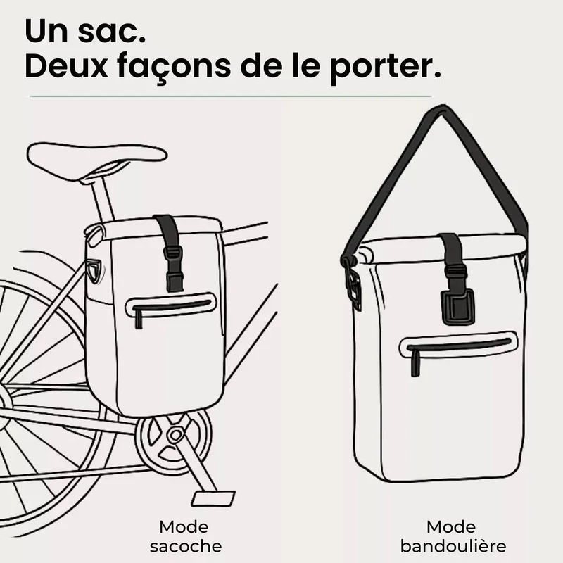 2-in-1 Fahrradtasche Hind Orange