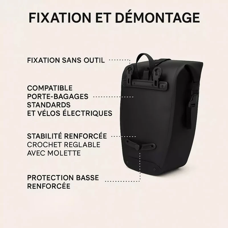 2-in-1 Fahrradtasche Hind Orange