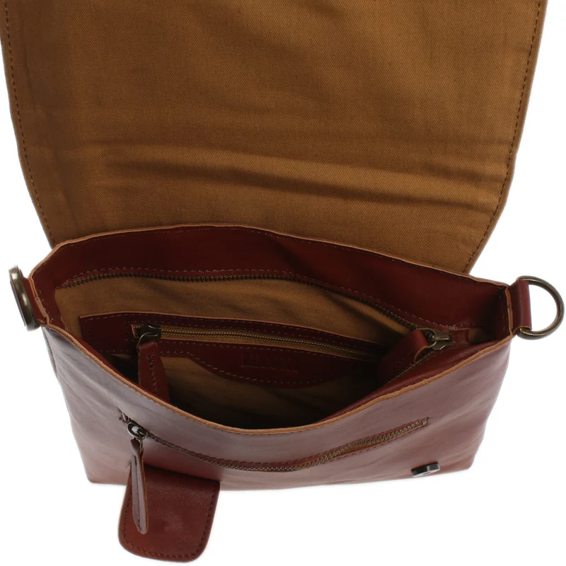 Umhängetasche Ledertasche Schultertasche Leder rotbraun LE3027