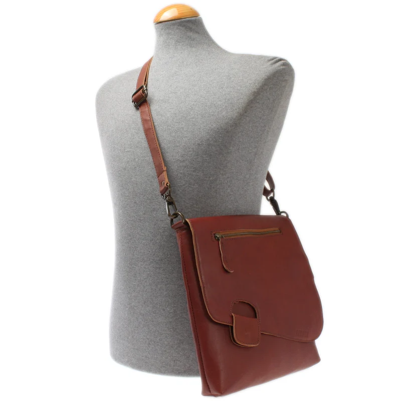 Umhängetasche Ledertasche Schultertasche Leder rotbraun LE3027