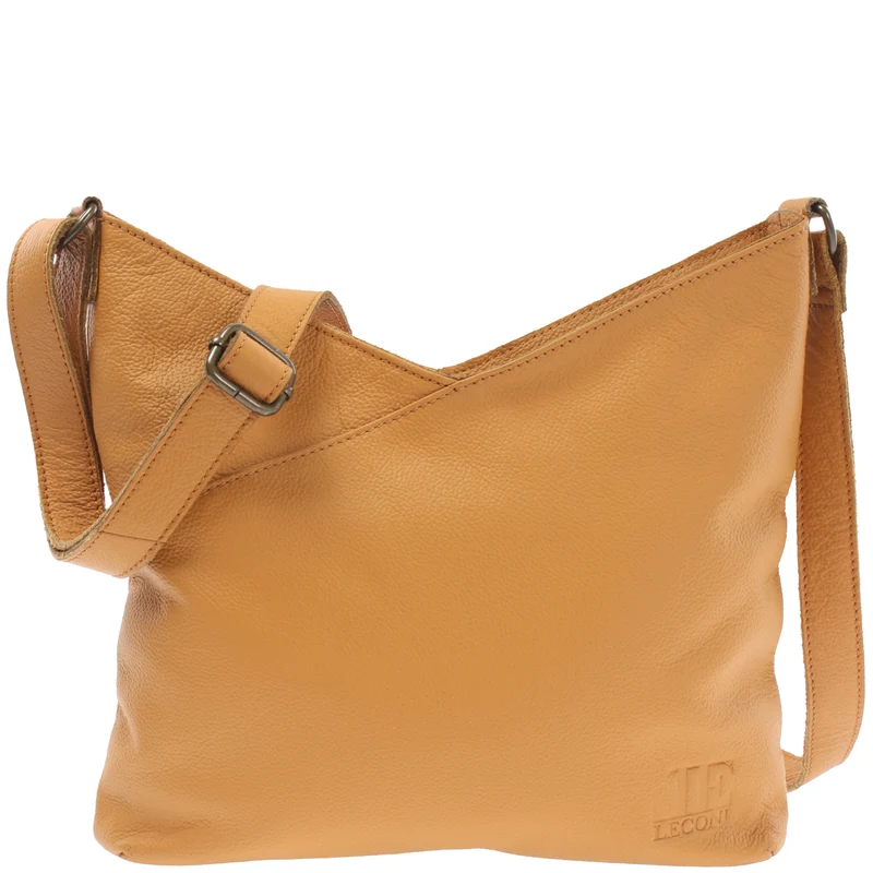 Damentasche Umhängetasche Handtasche Leder senf LE0065