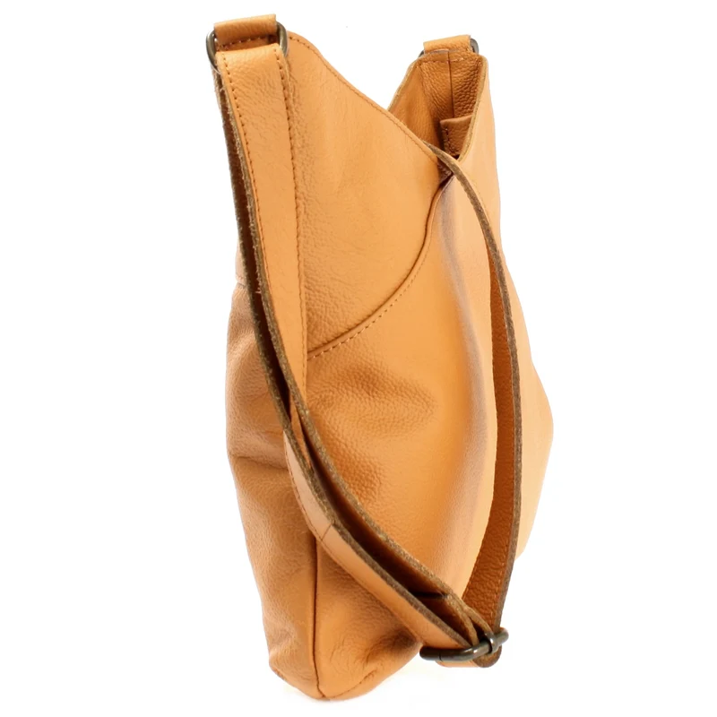 Damentasche Umhängetasche Handtasche Leder senf LE0065