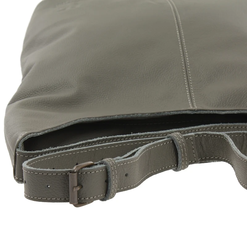 mittlere Umhängetasche Schultertasche Beuteltasche Damentasche Leder oliv LE0072