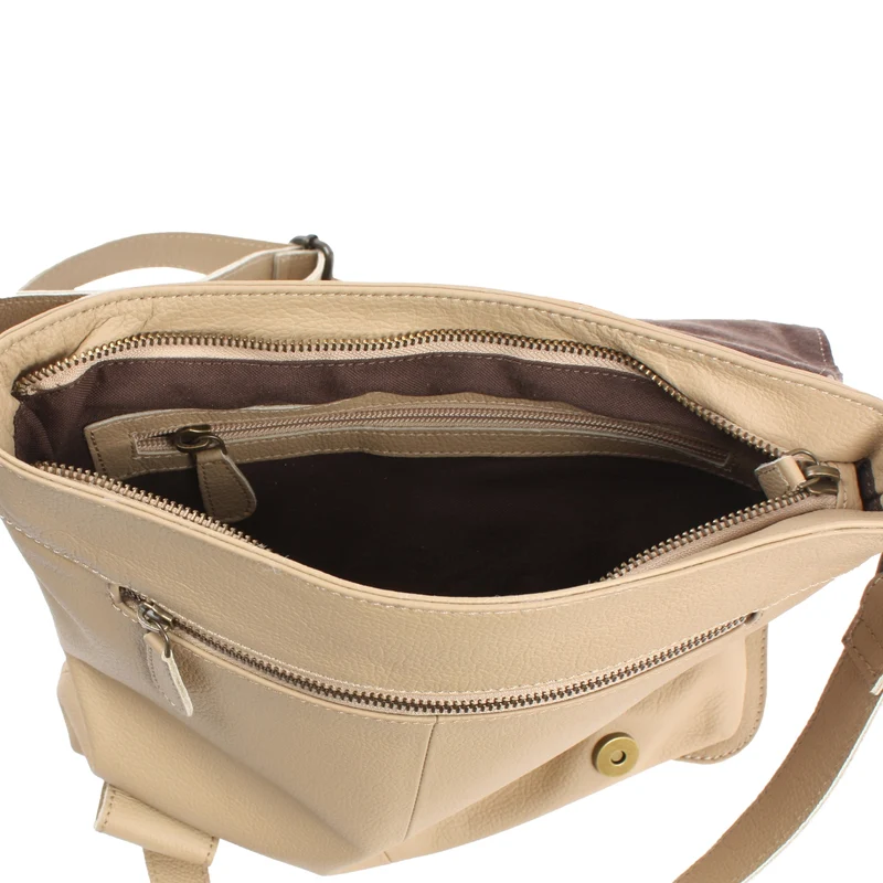 Umhängetasche Ledertasche Damen Schultertasche Leder sand LE3073