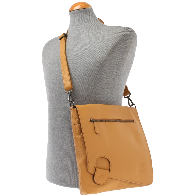 Umhängetasche Ledertasche Damen Schultertasche Leder senf LE3073