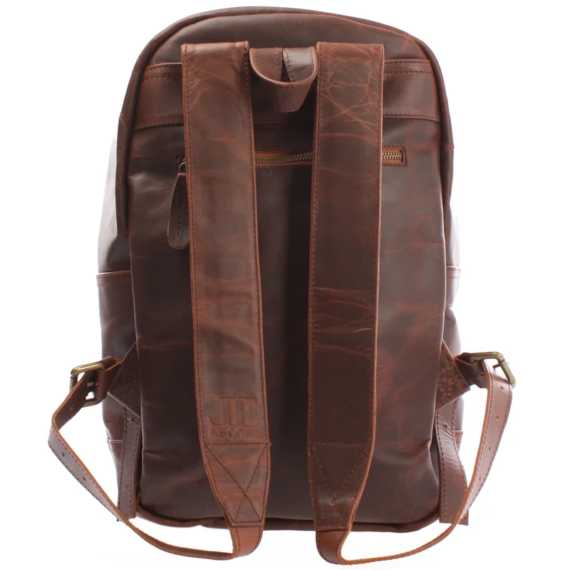 Rucksack Lederrucksack Freizeitrucksack Damen Herren Leder braun LE1009
