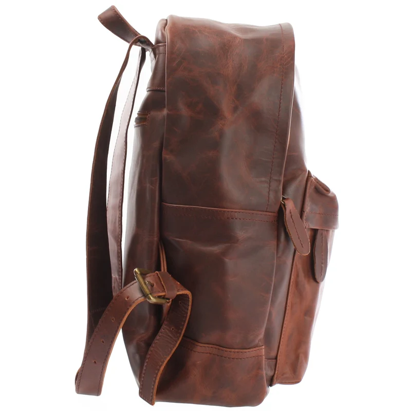 Rucksack Lederrucksack Freizeitrucksack Damen Herren Leder braun LE1009