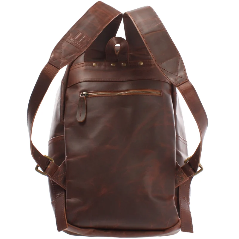 Rucksack Lederrucksack Freizeitrucksack Damen Herren Leder braun LE1009