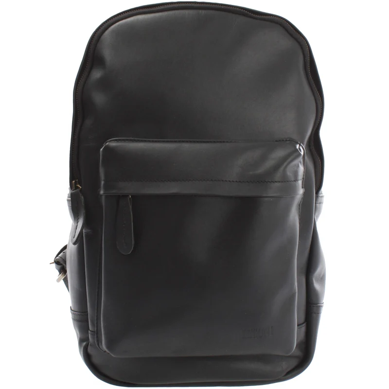 Rucksack Lederrucksack Freizeitrucksack Damen Herren Leder schwarz LE1009