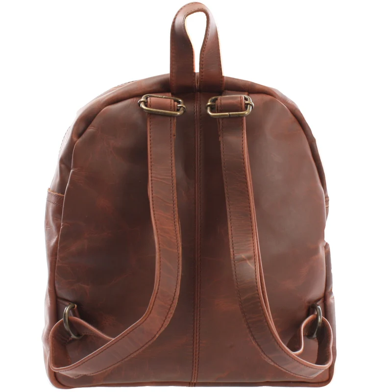 kleiner Rucksack Freizeitrucksack Lederrucksack Leder braun LE1011