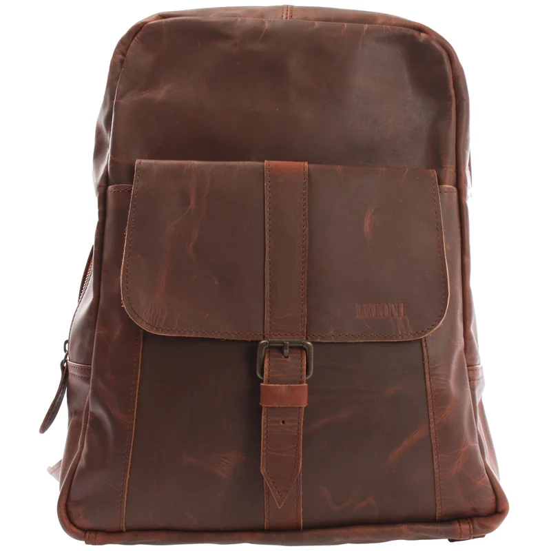 Rucksack Lederrucksack Freizeitrucksack Damen Herren Leder braun LE1016