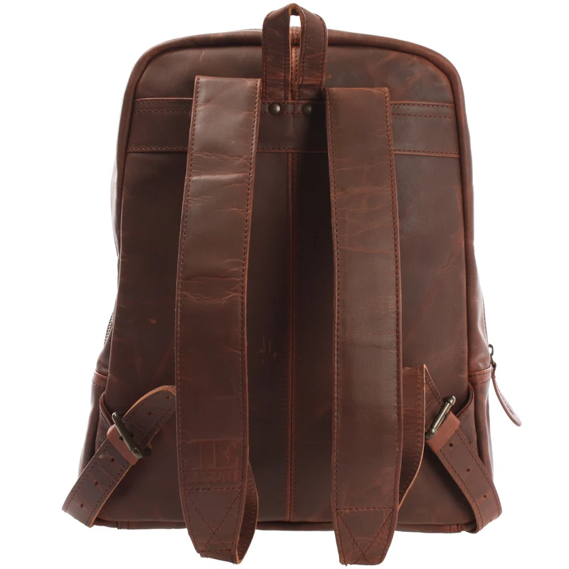 Rucksack Lederrucksack Freizeitrucksack Damen Herren Leder braun LE1016