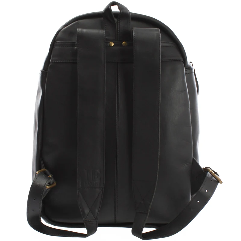 großer Rucksack Lederrucksack Freizeitrucksack Damen Herren Leder schwarz LE1017