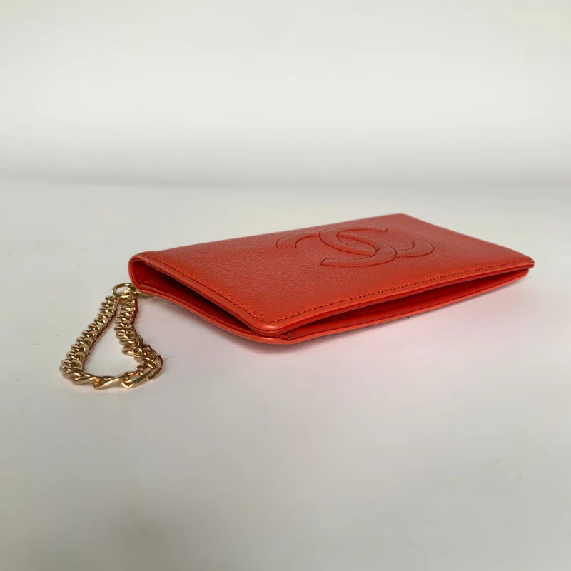 Chanel Geldbörse groß Kaviarleder
