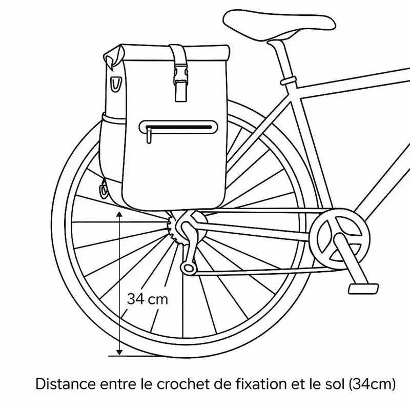 2-in-1 Fahrradtasche Hind Blau