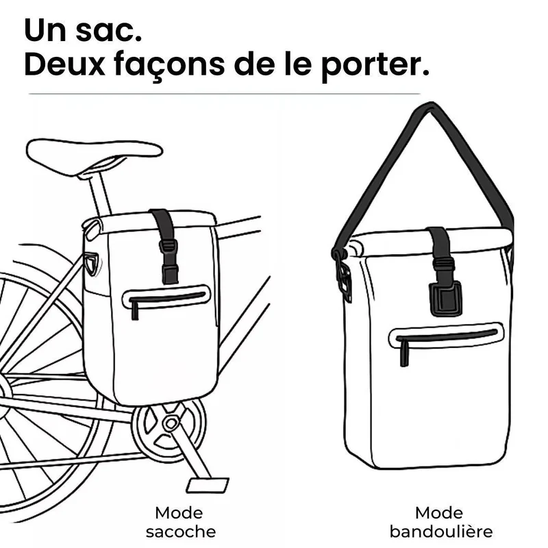 2-in-1 Fahrradtasche Hind Blau