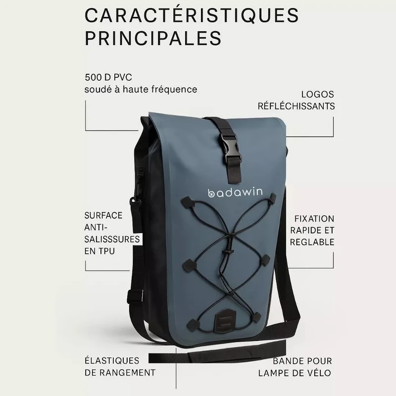 2-in-1 Fahrradtasche Hind Blau