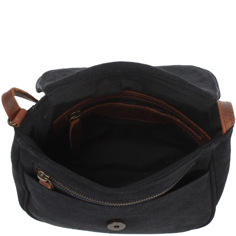 kleine Umhängetasche Ledertasche Damentasche Schultertasche Veloursleder anthrazit LE3047