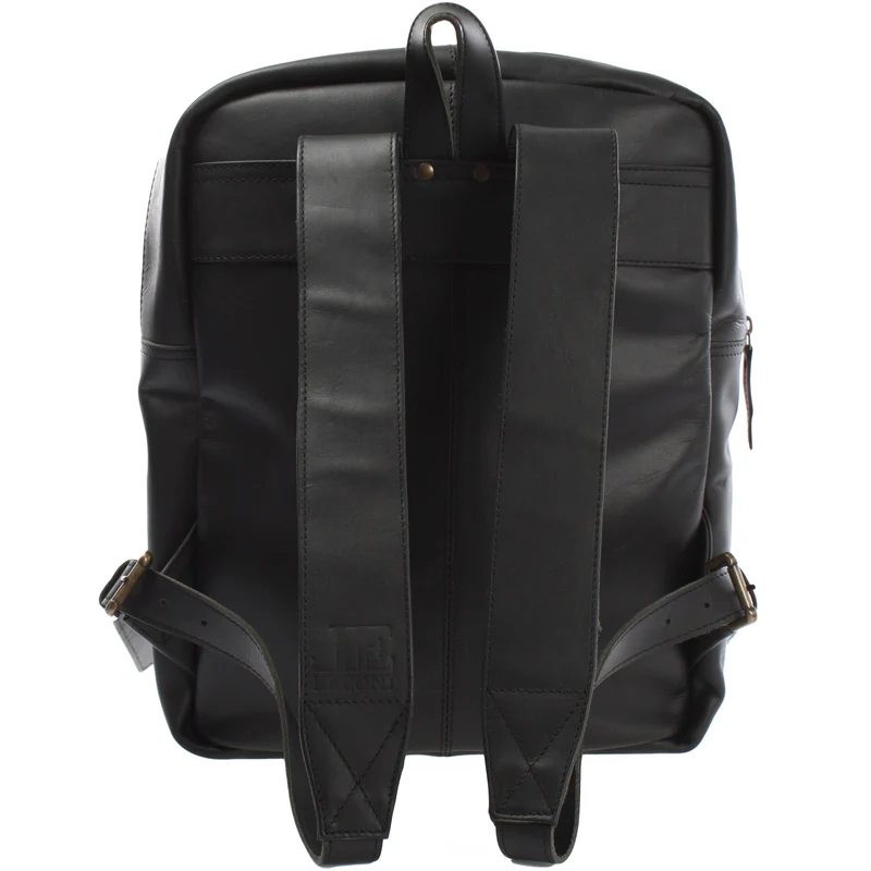 Lederrucksack Freizeitrucksack Wanderrucksack Leder schwarz LE1018