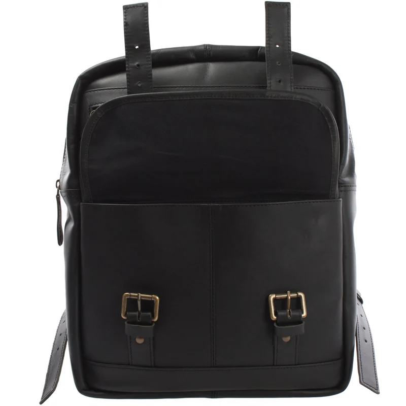 Lederrucksack Freizeitrucksack Wanderrucksack Leder schwarz LE1018