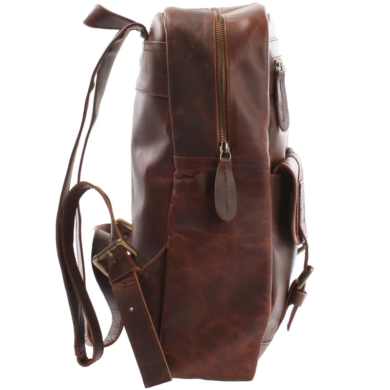 Lederrucksack Freizeitrucksack Wanderrucksack Leder braun LE1018