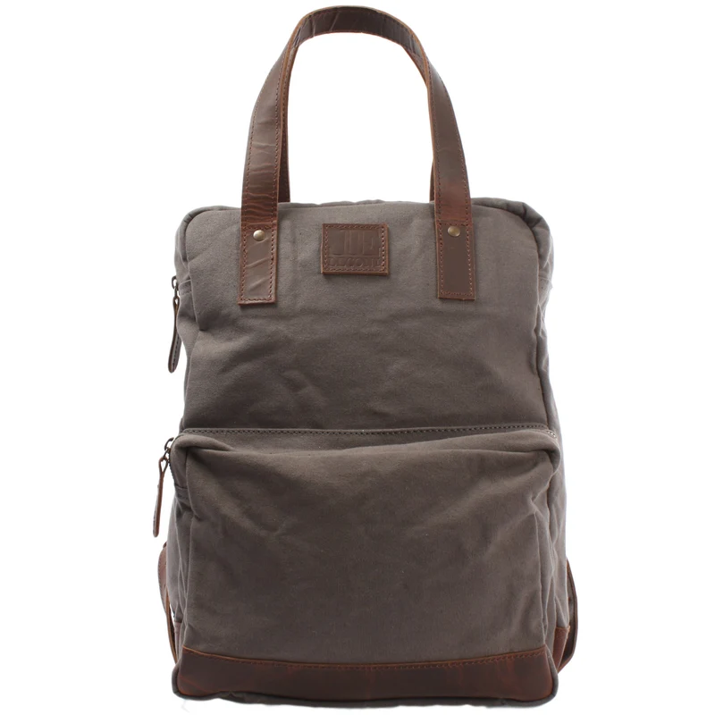 Canvasrucksack Freizeitrucksack Damen Herren DIN A4 Canvas grau LE1019