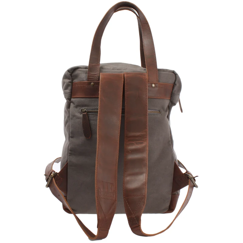 Canvasrucksack Freizeitrucksack Damen Herren DIN A4 Canvas grau LE1019