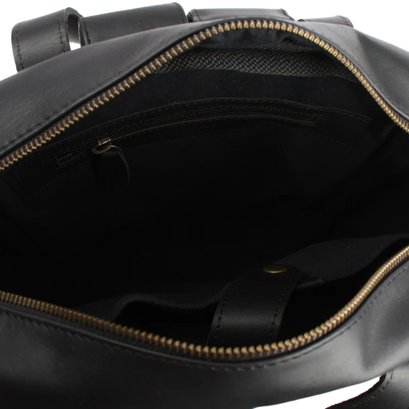Lederrucksack Freizeitrucksack Damen Herren DIN A4 Leder schwarz LE1019