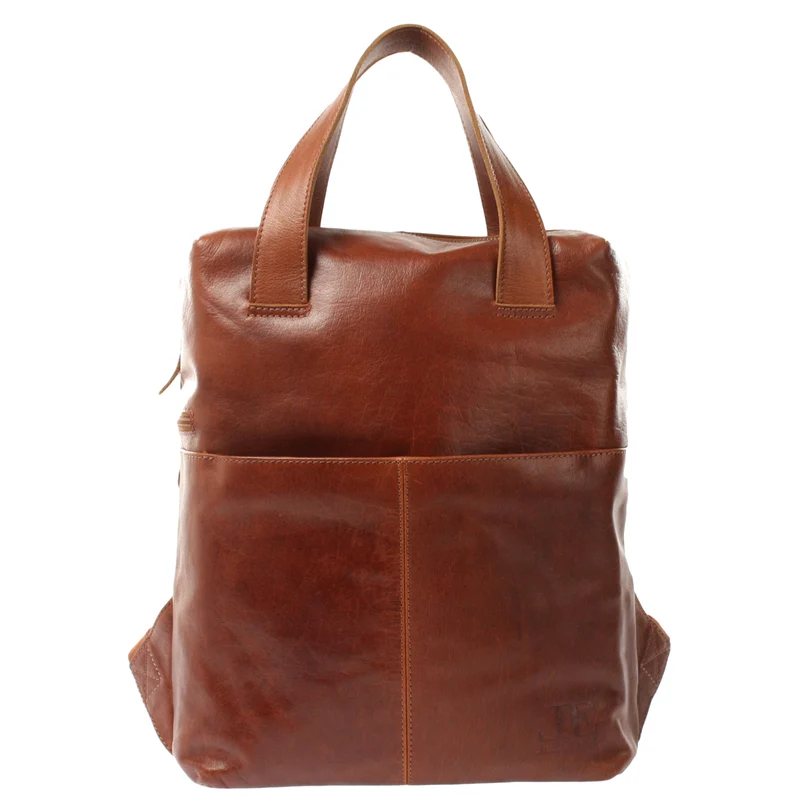 mittlerer Rucksack Lederrucksack Freizeitrucksack Damen Herren Leder braun LE1023