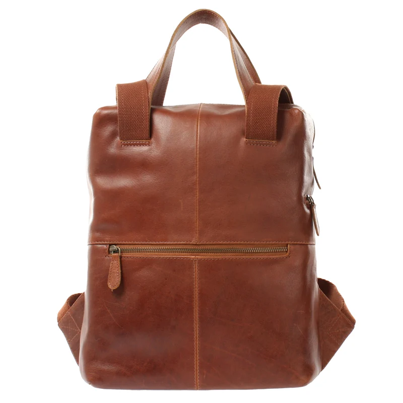 mittlerer Rucksack Lederrucksack Freizeitrucksack Damen Herren Leder braun LE1023
