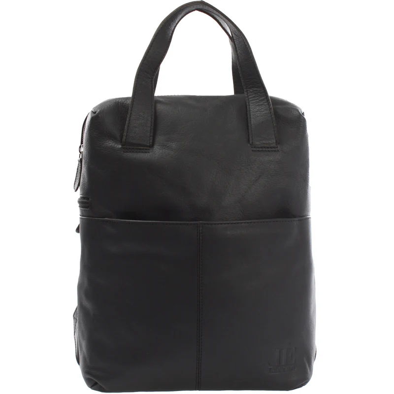 mittlerer Stadtrucksack Lederrucksack Leder schwarz LE1023