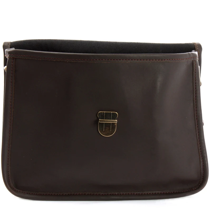 kleine Umhängetasche Ledertasche Leder dunkelbraun LE3041
