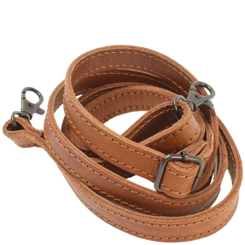 schmaler Trageriemen Schultergurt Leder 1,6cm x 150cm cognac LEC-R8
