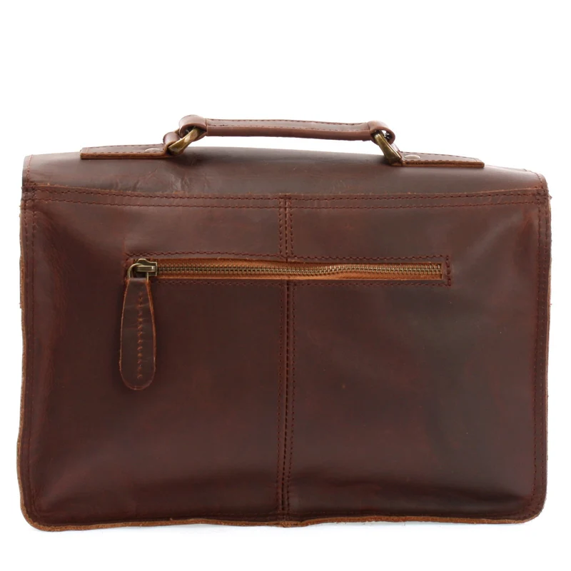kleine Umhängetasche Schultertasche Damen Herren Leder braun LE3023